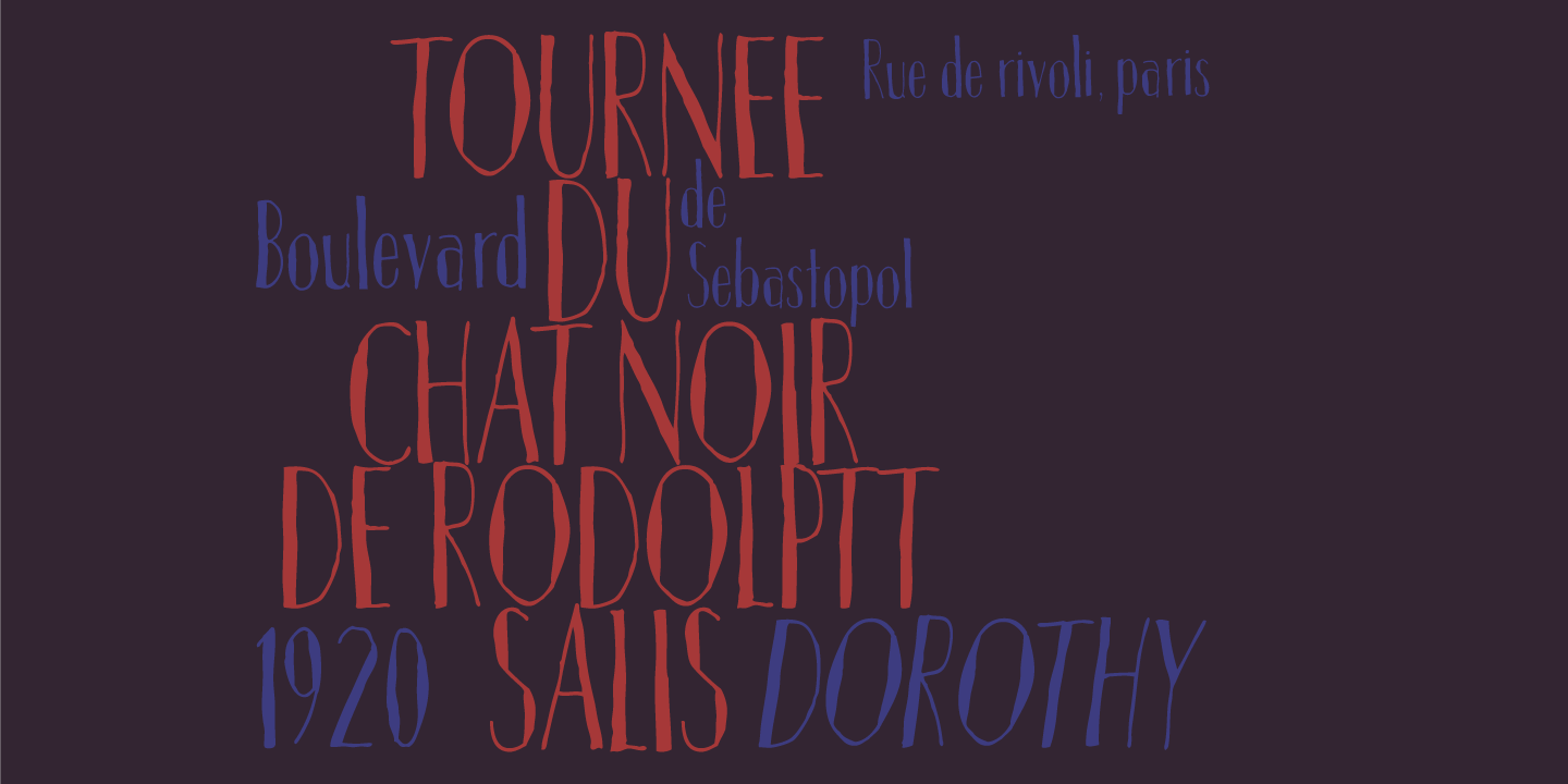 TOMO Dora Sans Outline Oblique Font preview